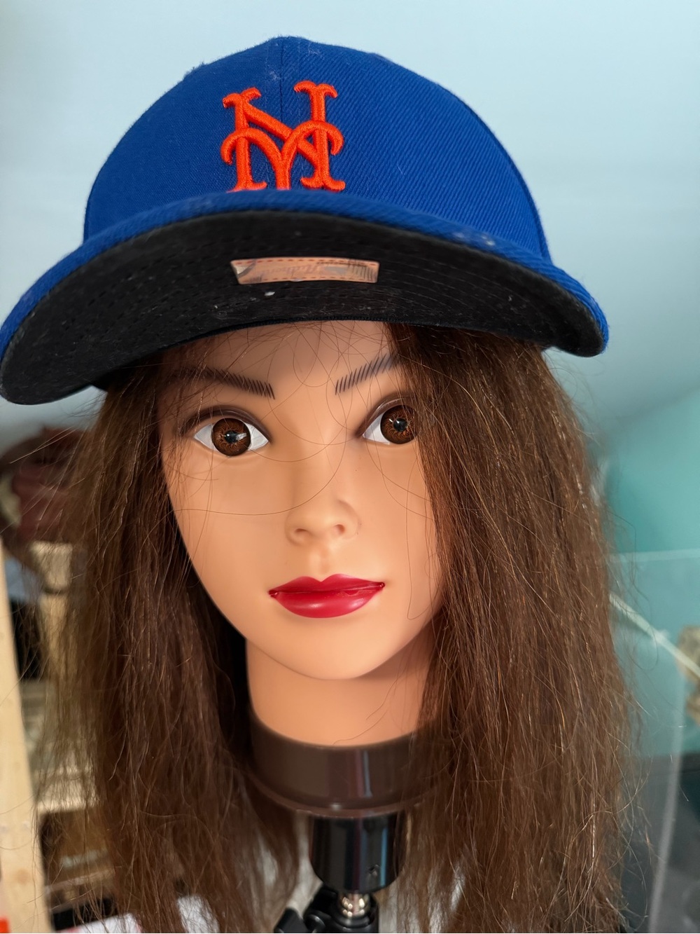 Kids New Era Mets authentic MLB Fitted Hat, royal blue, size 6 5/8